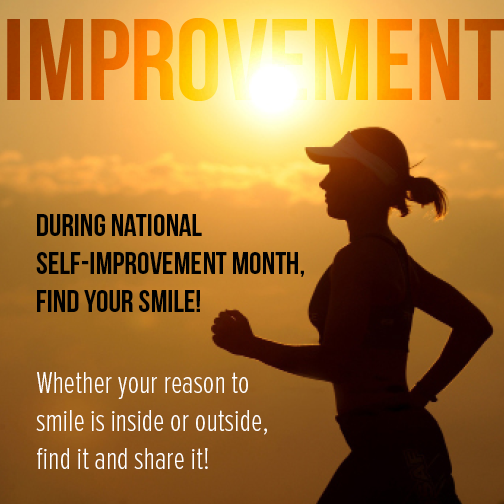 A woman jogging to promote Self Improvement Month