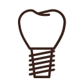 Icon of a dental implant